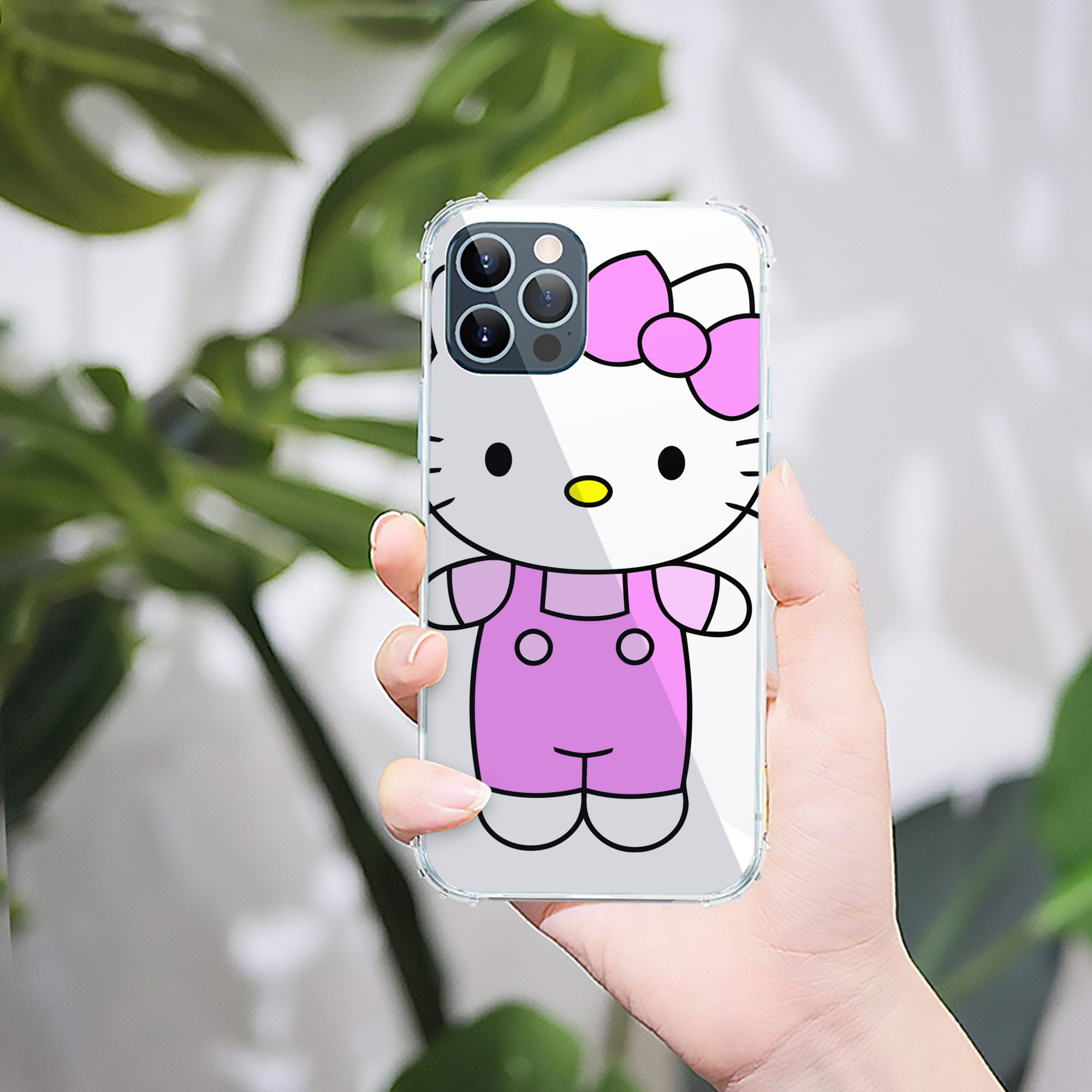 （画像用） Hello Kitty ハローキティ 【iPhone 12シリーズ対応】透明スマホケース（クリアソフトケース）